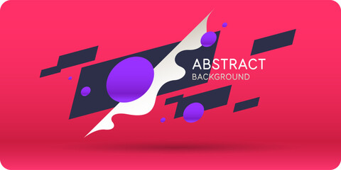 Poster - abstract geometric background. design poster with the flat figures. vector illustration.