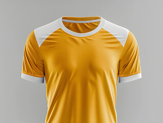 Wall Mural - Yellow and white colored soccer t shirt mockup