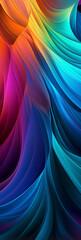 Wall Mural - Abstract Neon Gradient Waves in a Digital Dreamscape