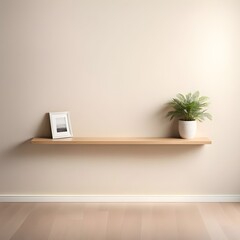 Wall Mural - a wooden shelf