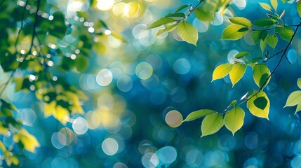 Soft natural green bokeh background - nature-inspired design with gentle light effects and blurred foliage for a refreshing and tranquil visual experience