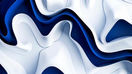 Abstract volumetric layered smooth curved shapes