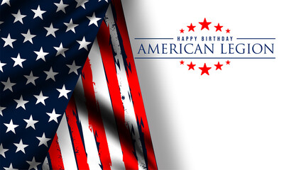 Wall Mural - Happy Birthday American Legion Background Vector Illustration , Thank You for Your Service