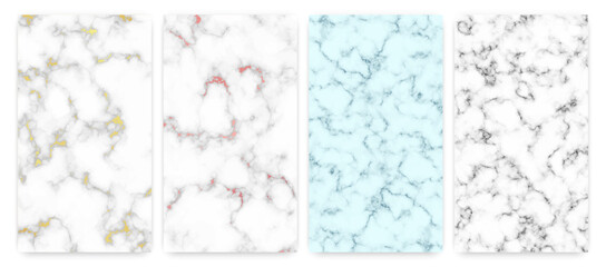 Wall Mural - Set of marble texture backgrounds