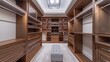 © Rafiqul - Luxury Walk-in Closet with Wooden Shelves