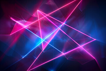 Wall Mural - Abstarct, colorful and glowing neon smoke lines on dark background, High quality, Abstract technology futuristic glowing neon blue and pink light lines with speed motion movingon dark blue background