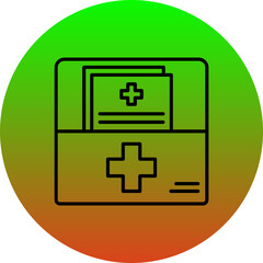 Canvas Print - Medical file Icon