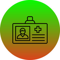 Wall Mural - Medical card Icon