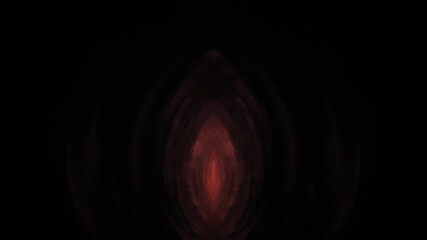 Wall Mural - glowing red-shaded tunnel with a fractal wormhole design