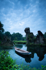 A boat in a beautiful nature