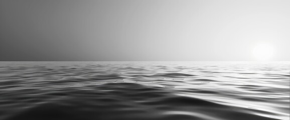 Sticker - A Desaturated Image Captures The Clear, Calm Water Surface, Its Tranquility Perfect For Reflective Moments