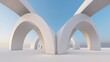 © Annuitti - Abstract architecture background arched interior 3d render