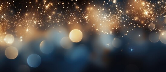 Poster - an elegant abstract background with lights and stars creating a festive christmas ambiance perfect f