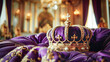 © Adrian Grosu - A king's crown on a purple vevet pillow