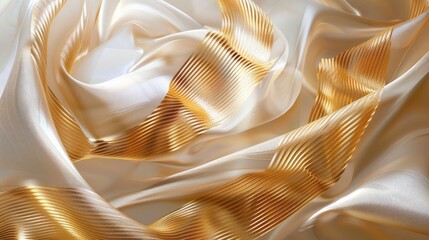 Sticker - High Quality Wallpaper Featuring Abstract Patterns in Gold and White