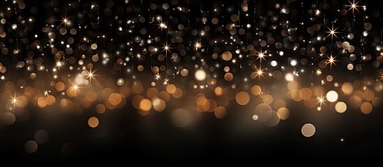 Poster - a shimmering radiant backdrop against a black background adorned with sparkling lights ideal for new