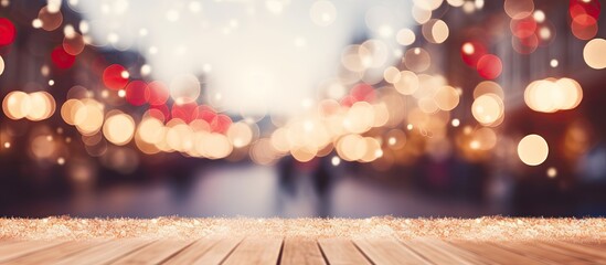 Leinwandbilder - Blurry modern Christmas background with a vibrant color palette Perfect for decorating or adding to any project There is ample copy space in this close up image