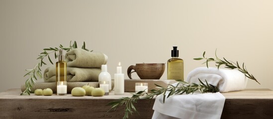 Poster - The Olive Spa offers a range of natural beauty products including essential oils face and body creams scrubs sea salt and handmade soaps with olive oil extract Its cosmetic tubes provide ample space
