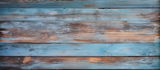 Aufkleber - A vintage wooden background with visible knots nail holes and an old paint job The front view of a wooden wall offers ample copy space for adding text or images