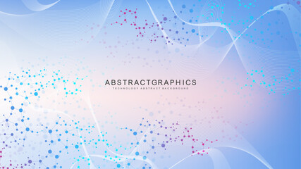 Canvas Print - structure molecule and communication. dna, atom, neurons. scientific concept for your design. connec