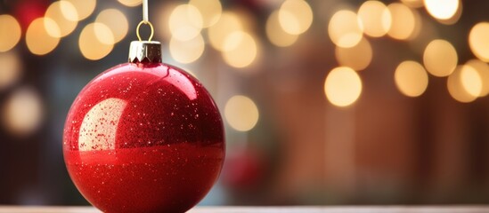 Aufkleber - A sparkling Christmas decoration bauble adds a festive touch to the winter holidays with its dazzling glitter Perfect for capturing the holiday spirit in any setting this bauble is a great way to bri
