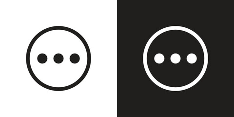 Three dots icon vector. Element of minimalistic icon for mobile concept and web apps