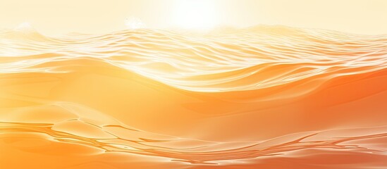 Aufkleber - Summer vibes with water waves rippling on a light orange backdrop Under the warm rays of the sun the scene elegantly captures a minimalistic aesthetic with bursts spills drops streaks and highlights