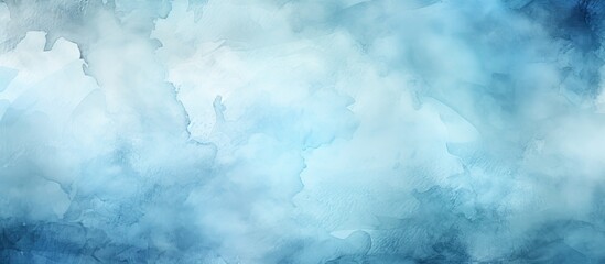 Poster - A close up view of an abstract grunge style blue watercolor background with a textured recycled paper effect perfect for decorative nature walls and surface mockups The image provides ample copy spac