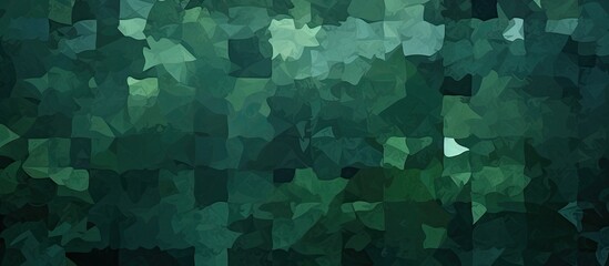 Aufkleber - military camouflage inspired abstract mosaic green pattern wallpaper background with a view resembli