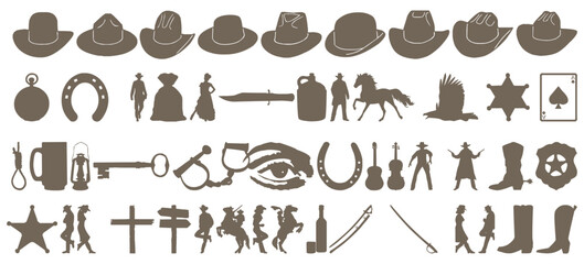 Cowboy icon collection