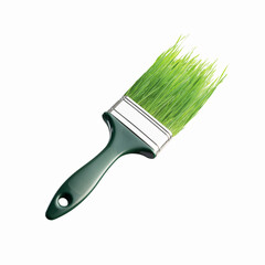 Wall Mural - Eco-friendly paintbrush with bristles made of grass blades