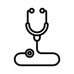 Wall Mural - Stethoscope icon line vector design illustration