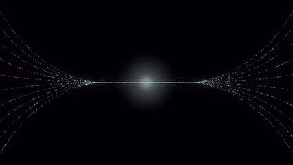Aufkleber - PNG Alpha.Abstract digital dot line particle data background connecting technology concept.Innovative data transmission graphics of the future.