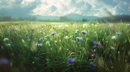 Wall Mural - field of grass