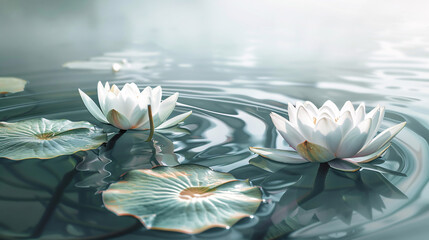 Wall Mural - lotus flower, close up of a lotus flower, water lily flower