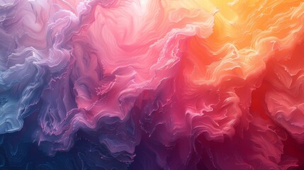 Poster - Soft pastel swirls of pink and blue create a soothing and dreamlike abstract texture, invoking tranquility