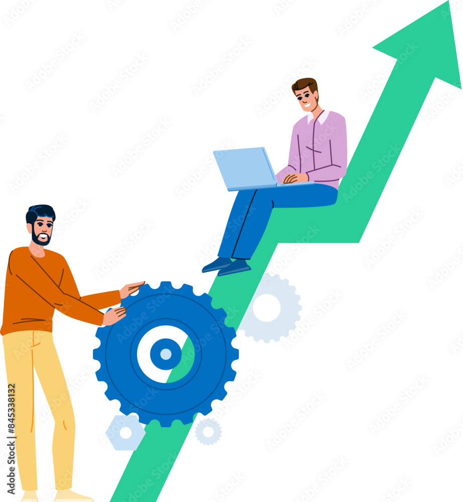 graph performance management vector. strategy employee, market report ...