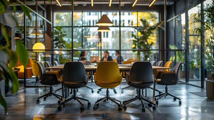 Poster - Corporate Business Negotiations in a Stylish Boardroom Setting