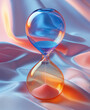 © Andreas - Hourglass showing time on colorful abstract background.