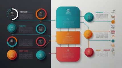 Poster - A sleek vector infographic design featuring thin line elements, icons, and three options or steps. This versatile layout is ideal for presenting business concepts and can be used for presentations.