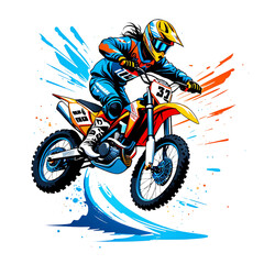 Motocross illustration for t-shirt design