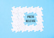 © Алла Морозова - A puzzle with the word press release written in the middle