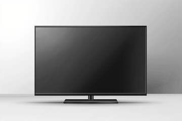 Fototapete - Modern TV set on white background. Realistic tv template with blank screen. Modern TV monitor