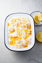 Poster - Homemade lemon trifle with meringue