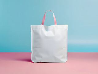 Blank tote bag mockup with isolated background