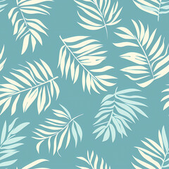  seamless pattern with tropical leaves