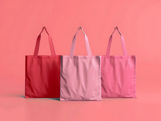 Wall Mural - Blank tote bag mockup with isolated background