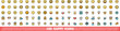 © ylivdesign - 100 happy icons set. Color line set of happy vector icons thin line color flat on white