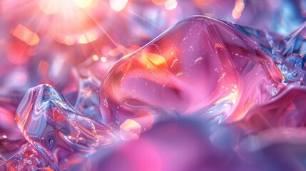 Poster - Swirling abstract fluid shapes with a vibrant color palette evoke a sense of creative liquid dynamics