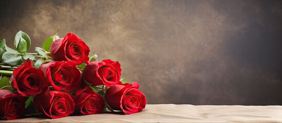 Poster - roses. Creative banner. Copyspace image